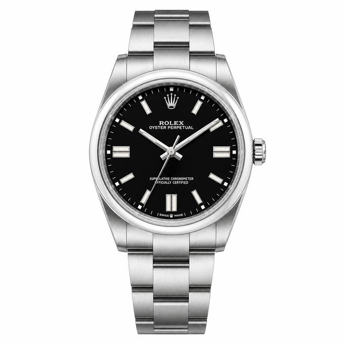 Rolex Oyster Perpetual Black Dial – Stainless Steel