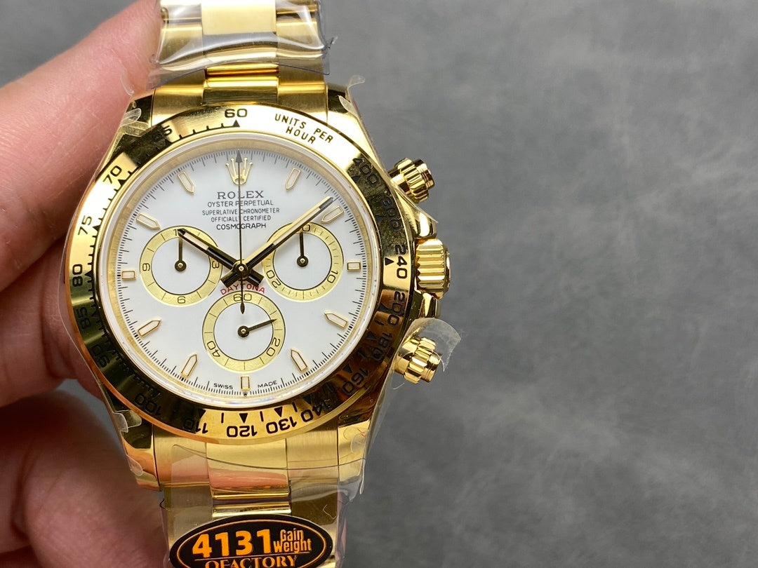 Rolex Daytona - White Dial Yellow Gold