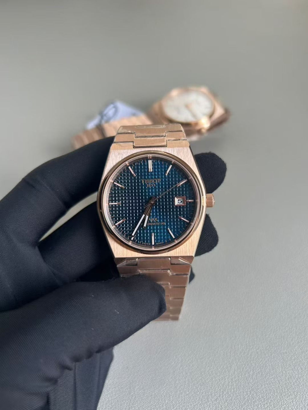 Tissot PRX Powermatic 80 Blue Dial – Rose Gold PVD