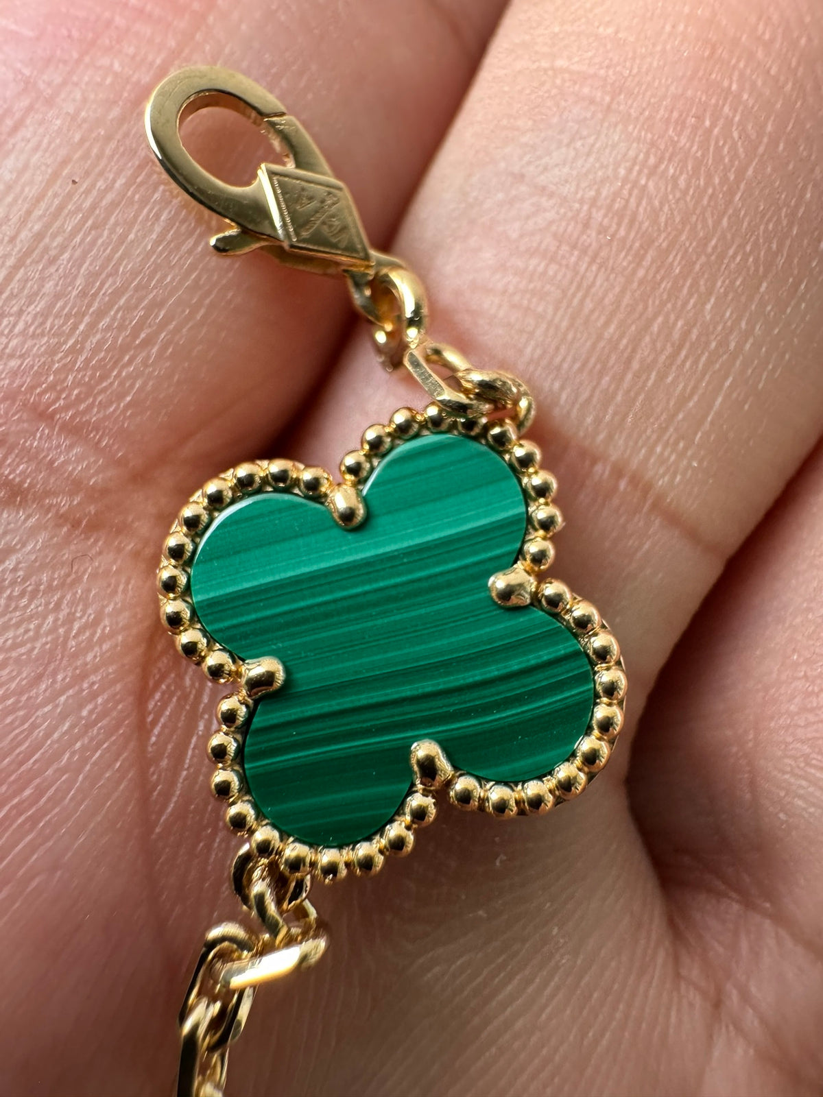Van Cleef & Arpels Vintage Alhambra 5 Motifs Bracelet - Green