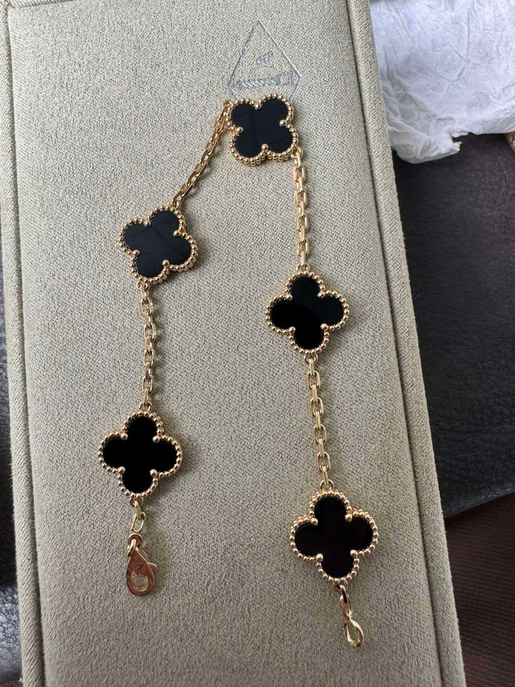 Van Cleef & Arpels Vintage Alhambra 5 Motifs Bracelet - Black