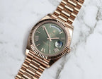 Rolex Day-Date 40 Everose Olive Green Dial