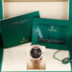 Rolex Day-Date 40 – Olive Green Dial – 228235 – Fluted Bezel – President Bracelet