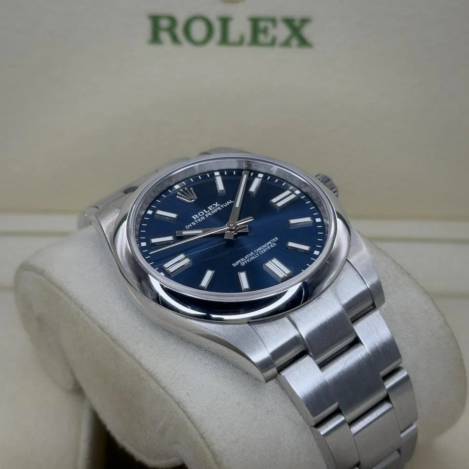 Rolex Oyster Perpetual Blue Dial – Stainless Steel