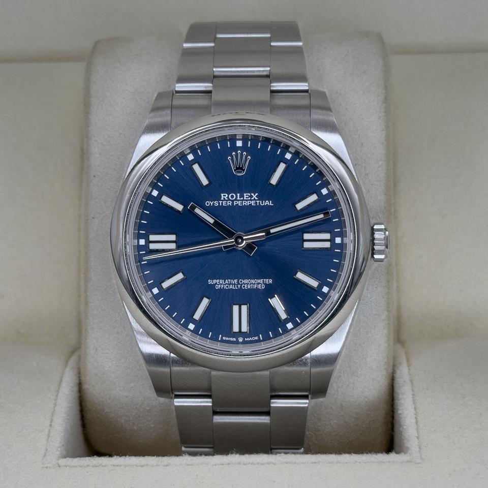Rolex Oyster Perpetual Blue Dial – Stainless Steel