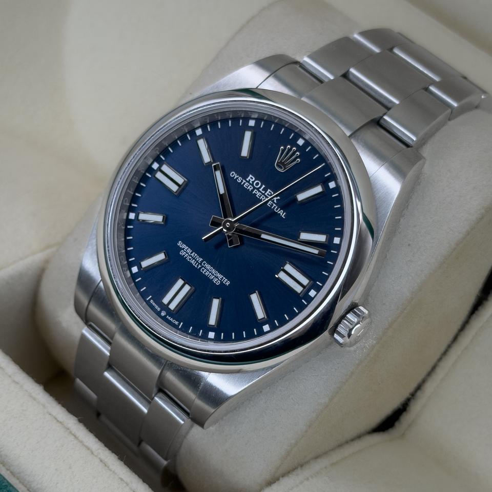 Rolex Oyster Perpetual Blue Dial – Stainless Steel