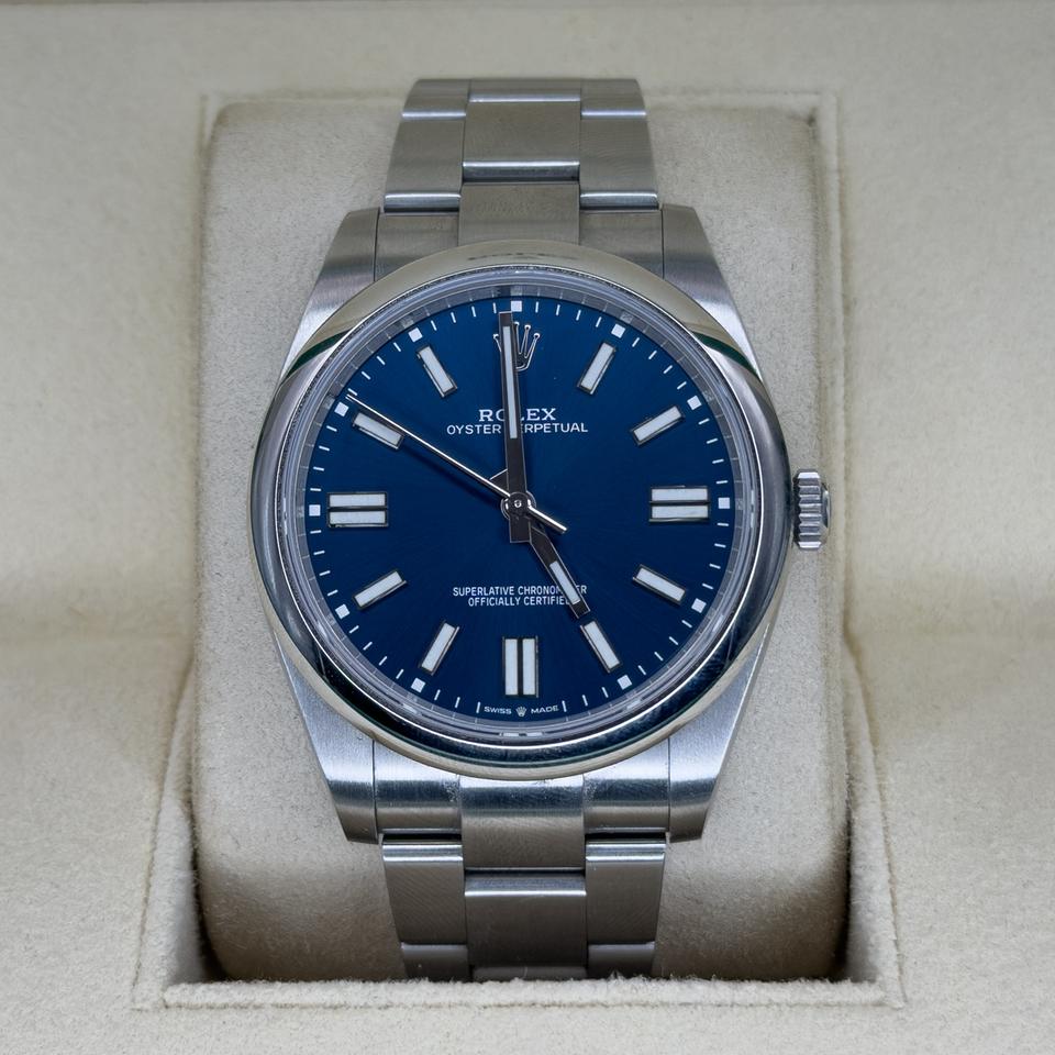 Rolex Oyster Perpetual Blue Dial – Stainless Steel
