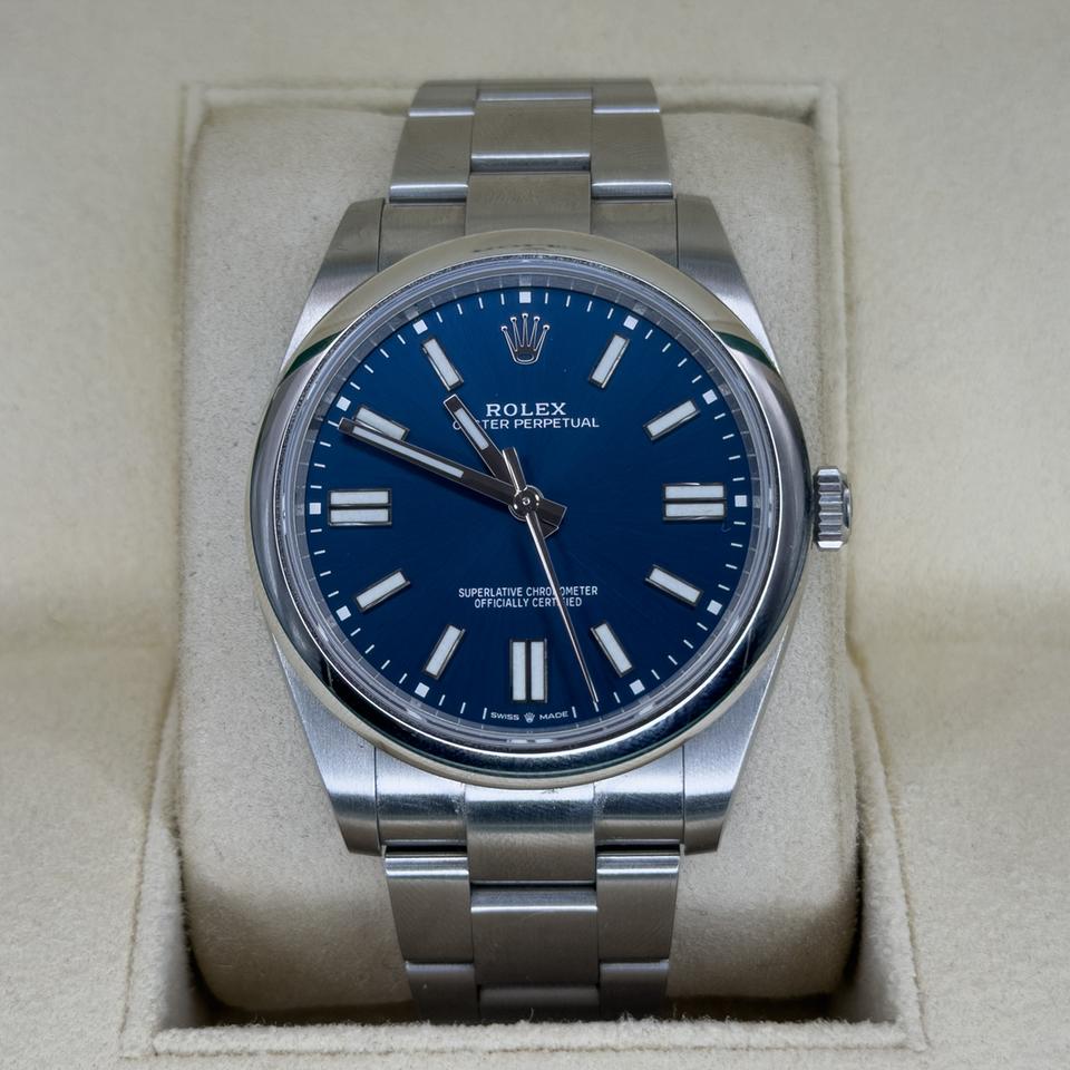 Rolex Oyster Perpetual Blue Dial – Stainless Steel