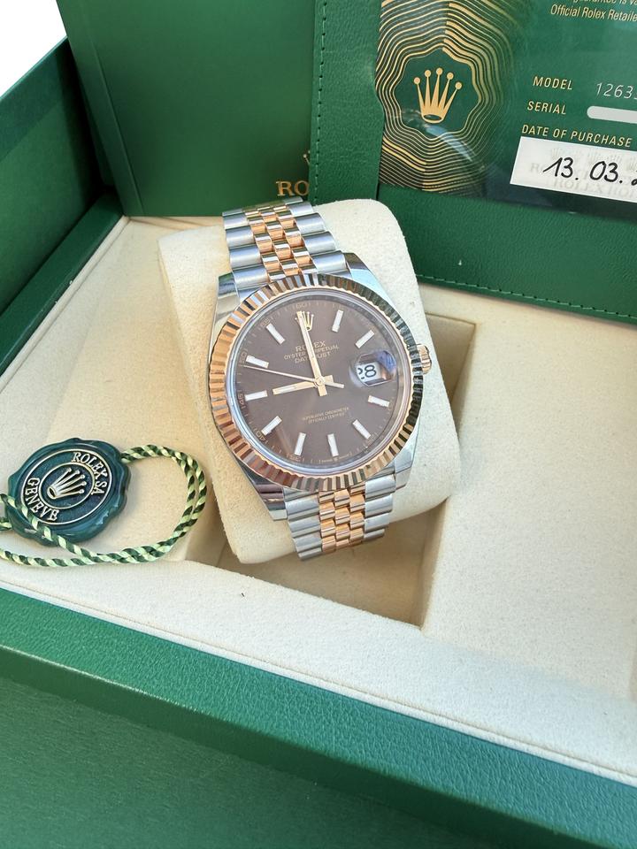 Rolex Datejust 41 Chocolate 18k Rose Gold/Steel
