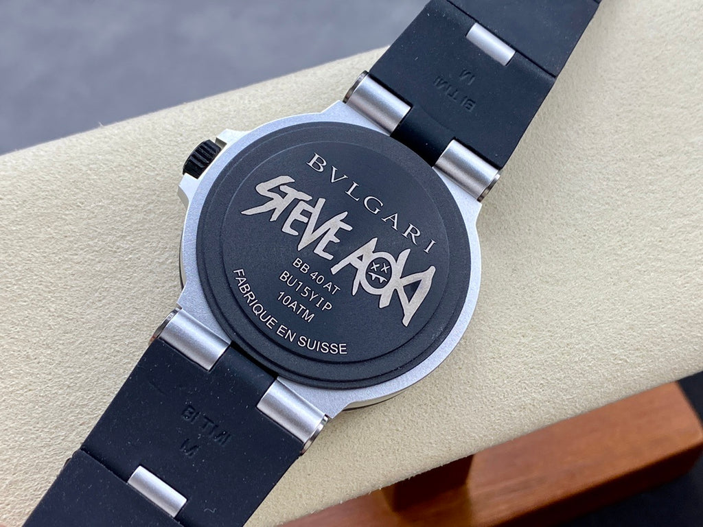 BVLGARI Aluminium White Dial – Rubber Strap