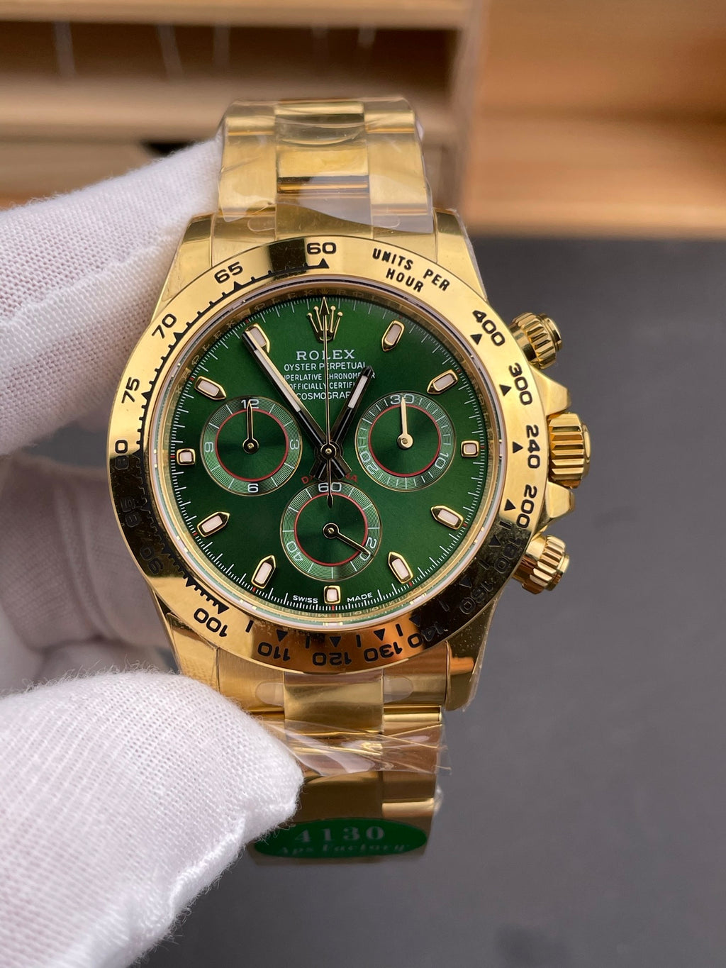 Rolex Daytona - Bright Green and Yellow Gold