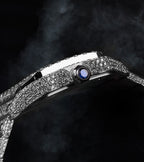 Cartier Santos Steel Diamond with Blue Dial