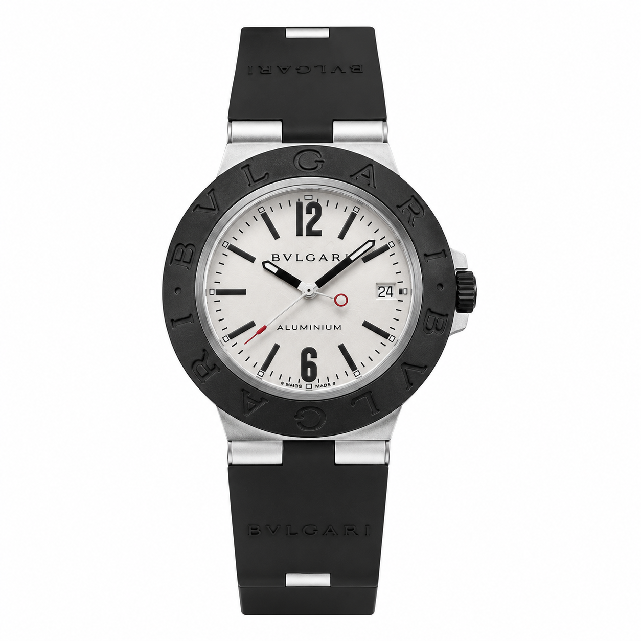BVLGARI Aluminium White Dial – Rubber Strap