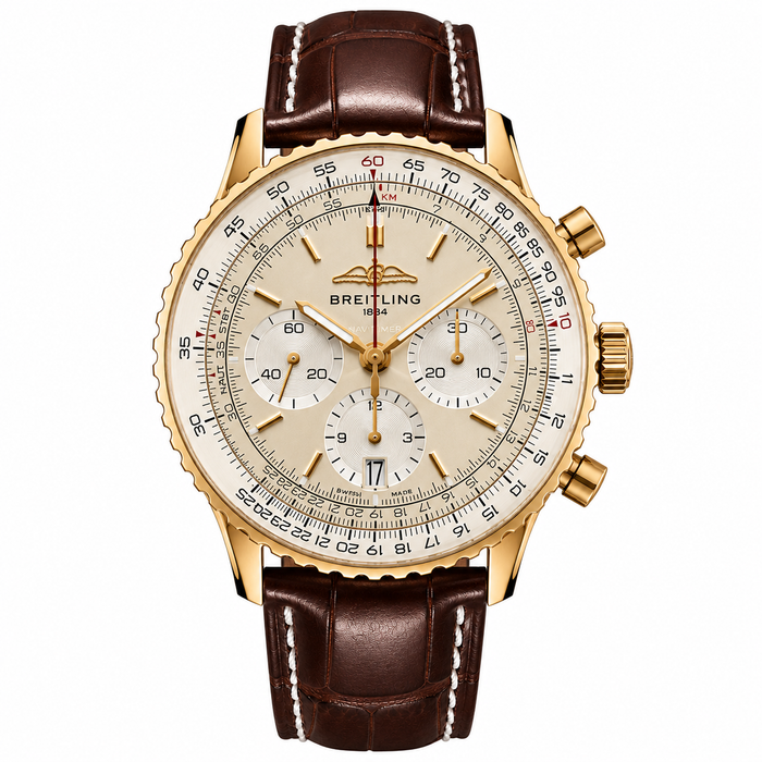 Breitling Navitimer B01 Chronograph 43 – Silver Dial – Rose Gold