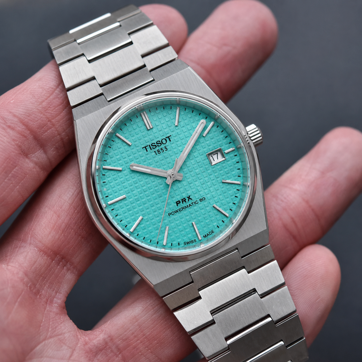 Tissot PRX Powermatic 80 Tiffany Blue – Stainless Steel