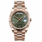 Rolex Day-Date 40 Everose Olive Green Dial
