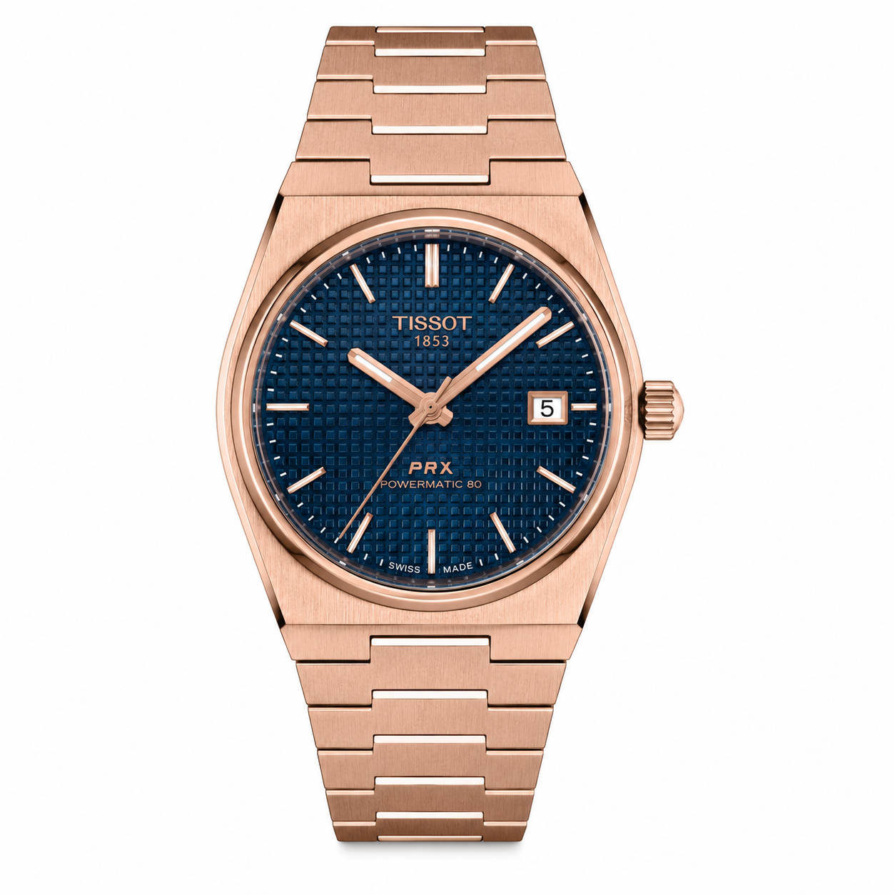 Tissot PRX Powermatic 80 Blue Dial – Rose Gold PVD