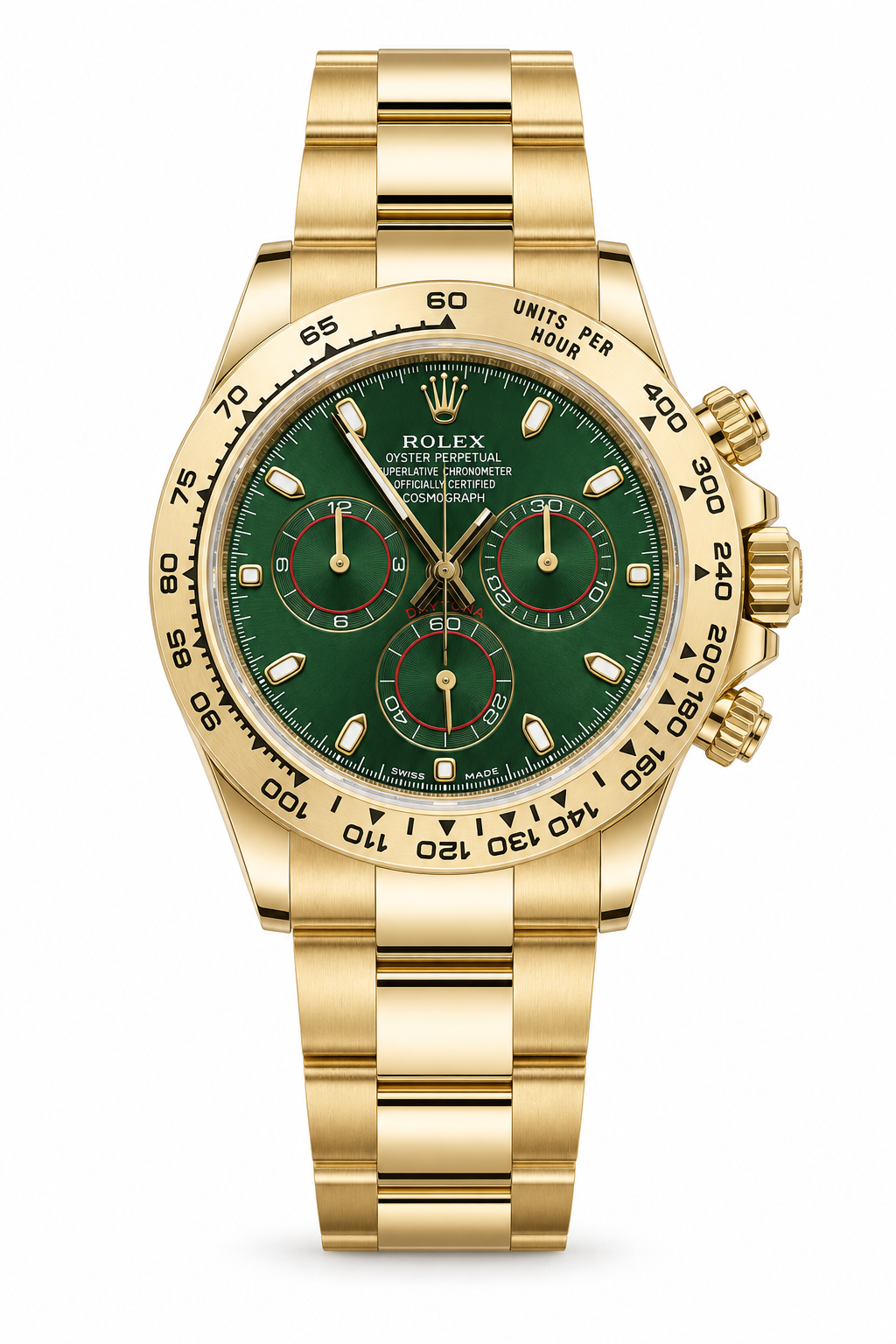 Rolex Daytona - Bright Green and Yellow Gold