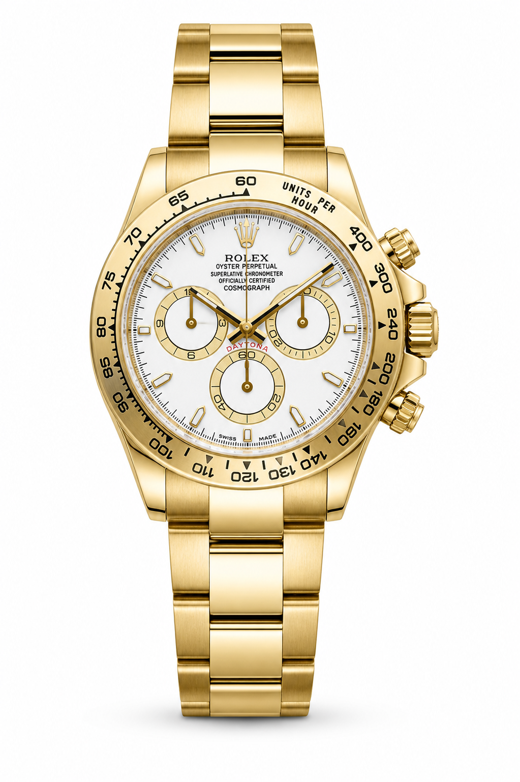 Rolex Daytona - White Dial Yellow Gold