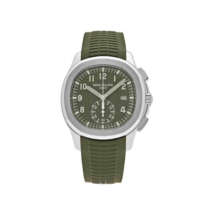 Patek Philippe Aquanaut 3285 V3 – 5968G-010 Chronograph White Gold Khaki Green Dial (2023)