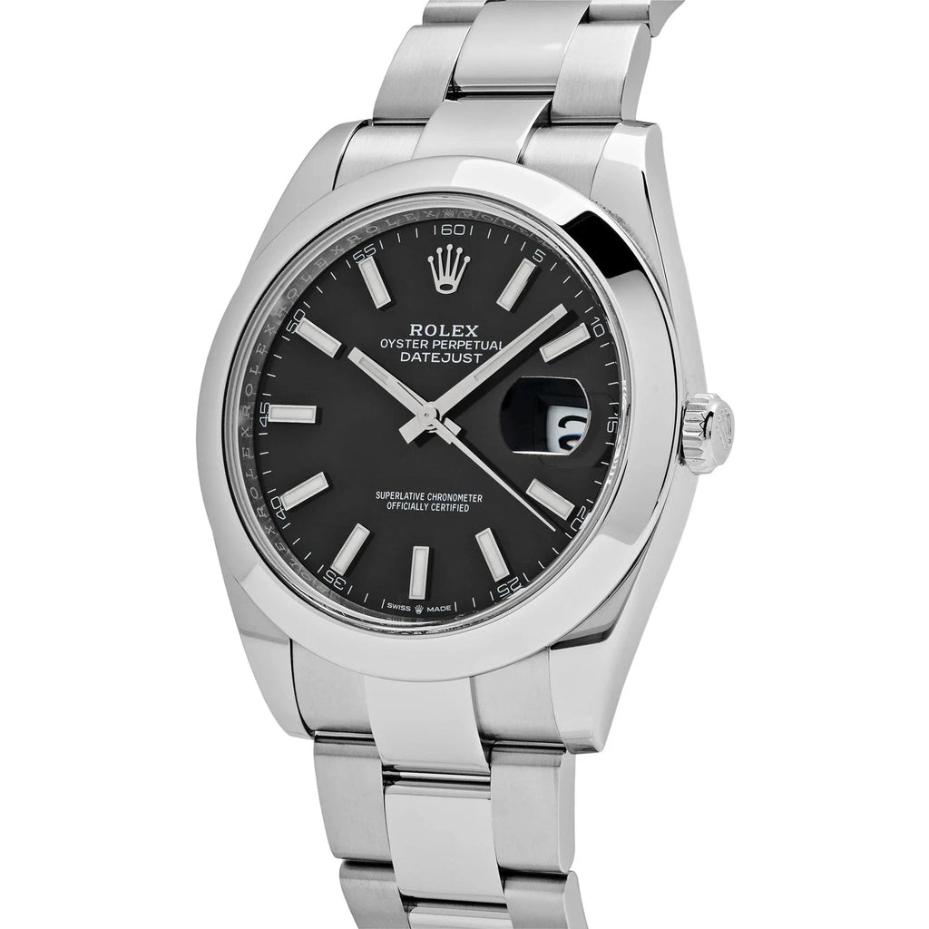 Rolex Datejust 41 126300 Stainless Steel Black Dial Jubilee
